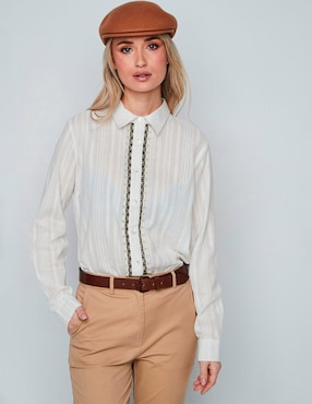 Blusa camisera Dándara manga larga para mujer