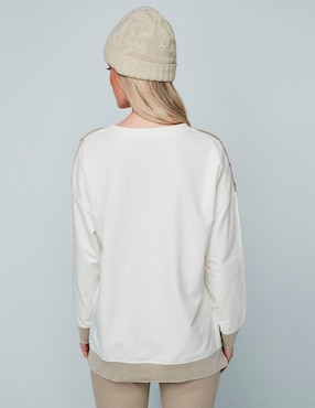 Playera manga larga Dándara cuello redondo para mujer