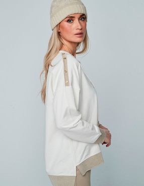 Playera manga larga Dándara cuello redondo para mujer