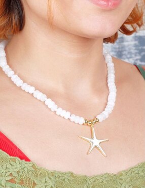 Collar de estrella Yoiko Stellamaris de baño de oro 18 K