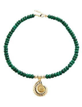 Collar de caracol Yoiko Esmerália de baño de oro 18 K
