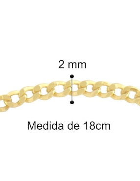 Pulsera Horoz de oro 10 k con acabado pulido