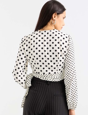 Blusa envolvente Atelier Petite manga larga para mujer
