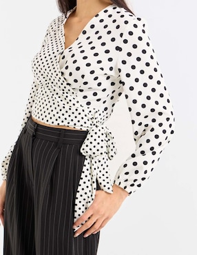 Blusa envolvente Atelier Petite manga larga para mujer