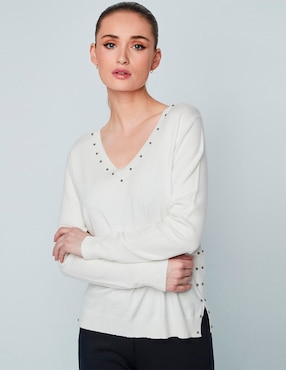 Suéter Dándara cuello V para mujer