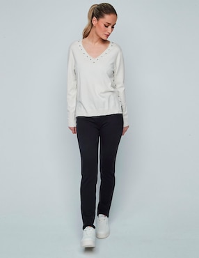 Suéter Dándara cuello V para mujer