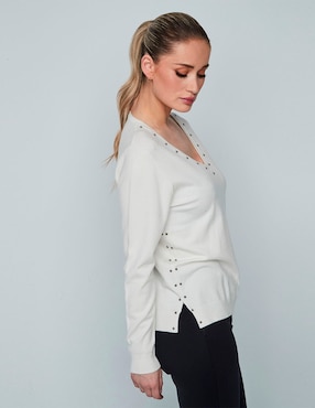 Suéter Dándara cuello V para mujer