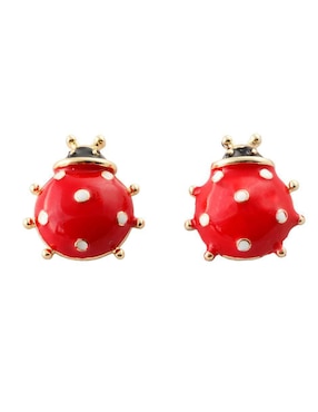 Broqueles de catarina Yoiko con acabado baño de oro 18 K