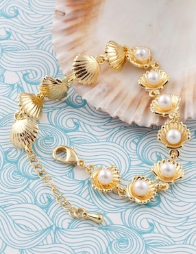 Pulsera Yoiko Perlada "con acabado" baño de oro 18 k