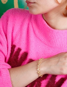 Pulsera Yoiko Marelle con acabado baño de oro 18 K