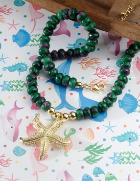 Collar de estrella de mar Yoiko Verdéa 18 K