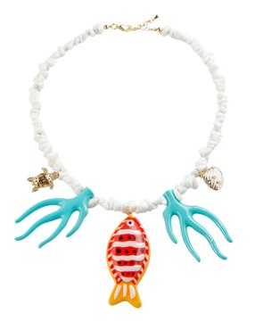 Collar de peces Yoiko Océanea de baño de oro 18 K