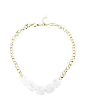 Collar cuadrado Yoiko Clairéa de baño de oro 18 K