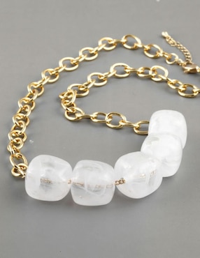 Collar cuadrado Yoiko Clairéa de baño de oro 18 K