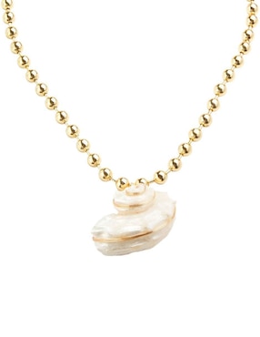Collar con dije de caracol Yoiko Marévia de baño de oro 18 K