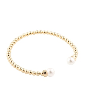 Brazalete Yoiko Linéale Perla con acabado baño de oro
