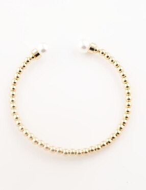 Brazalete Yoiko Linéale Perla con acabado baño de oro
