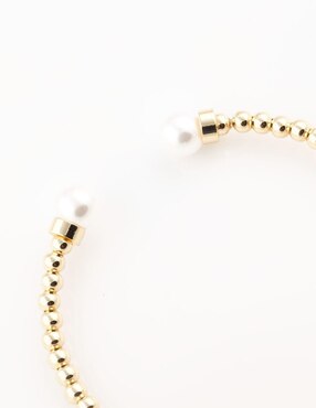 Brazalete Yoiko Linéale Perla con acabado baño de oro