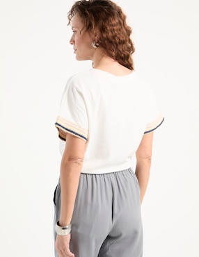 Playera manga corta Lieb cuello redondo para mujer