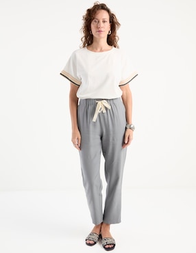 Playera manga corta Lieb cuello redondo para mujer