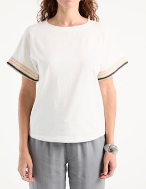 Playera manga corta Lieb cuello redondo para mujer