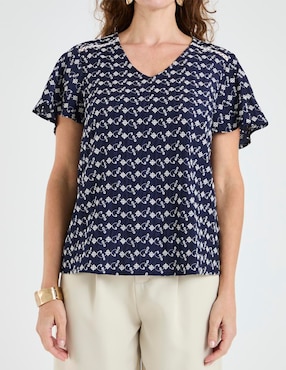 Blusa Lieb manga corta para mujer