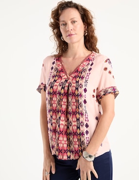 Blusa Lieb manga corta para mujer