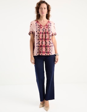 Blusa Lieb manga corta para mujer