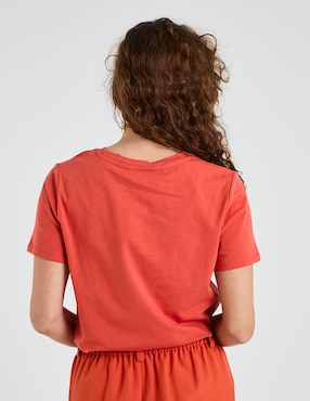 Playera manga corta Lieb cuello redondo para mujer