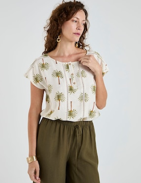Blusa Lieb manga corta para mujer