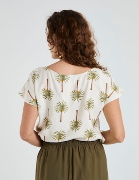 Blusa Lieb manga corta para mujer