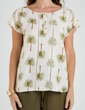 Blusa Lieb manga corta para mujer