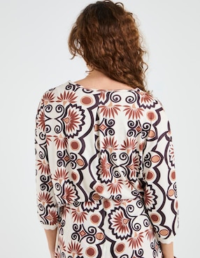 Blusa Lieb manga 3/4 para mujer