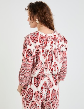 Blusa Lieb manga 3/4 para mujer