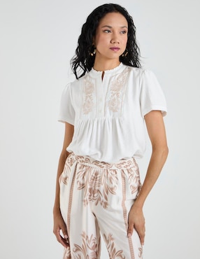 Blusa Lieb manga corta para mujer
