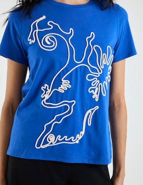 Playera manga corta Lieb cuello redondo para mujer
