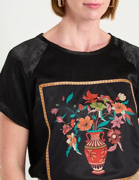 Blusa Lieb manga corta para mujer