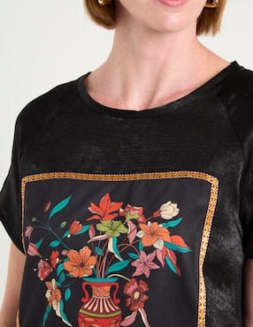Blusa Lieb manga corta para mujer