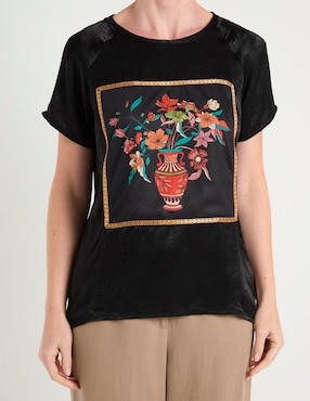 Blusa Lieb manga corta para mujer