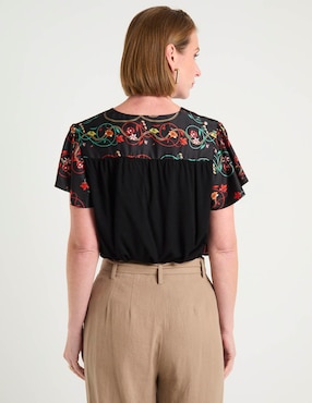 Blusa Lieb manga corta para mujer