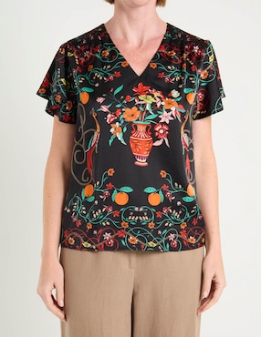 Blusa Lieb manga corta para mujer
