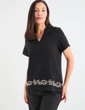 Blusa Lieb manga corta para mujer