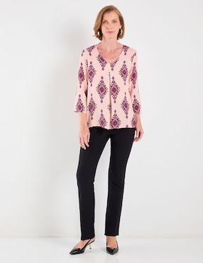 Blusa Lieb manga 3/4 para mujer