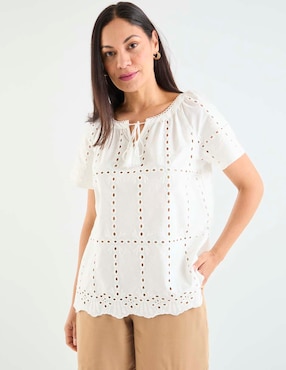 Blusa Lieb manga corta para mujer