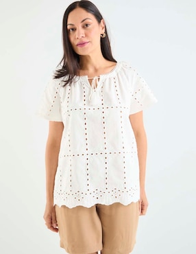 Blusa Lieb manga corta para mujer