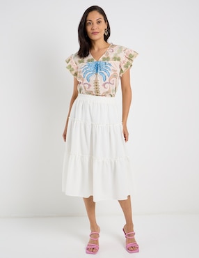 Blusa Lieb manga corta para mujer