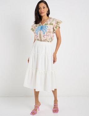 Blusa Lieb manga corta para mujer