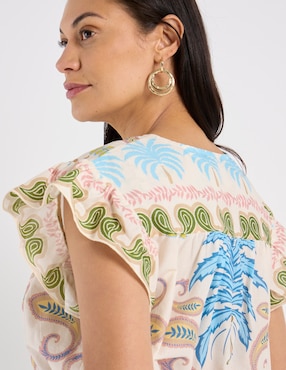 Blusa Lieb manga corta para mujer
