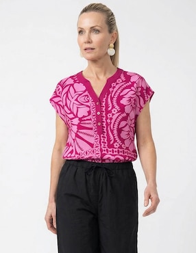 Blusa Lieb manga corta para mujer
