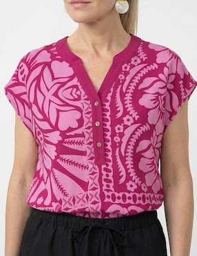 Blusa Lieb manga corta para mujer